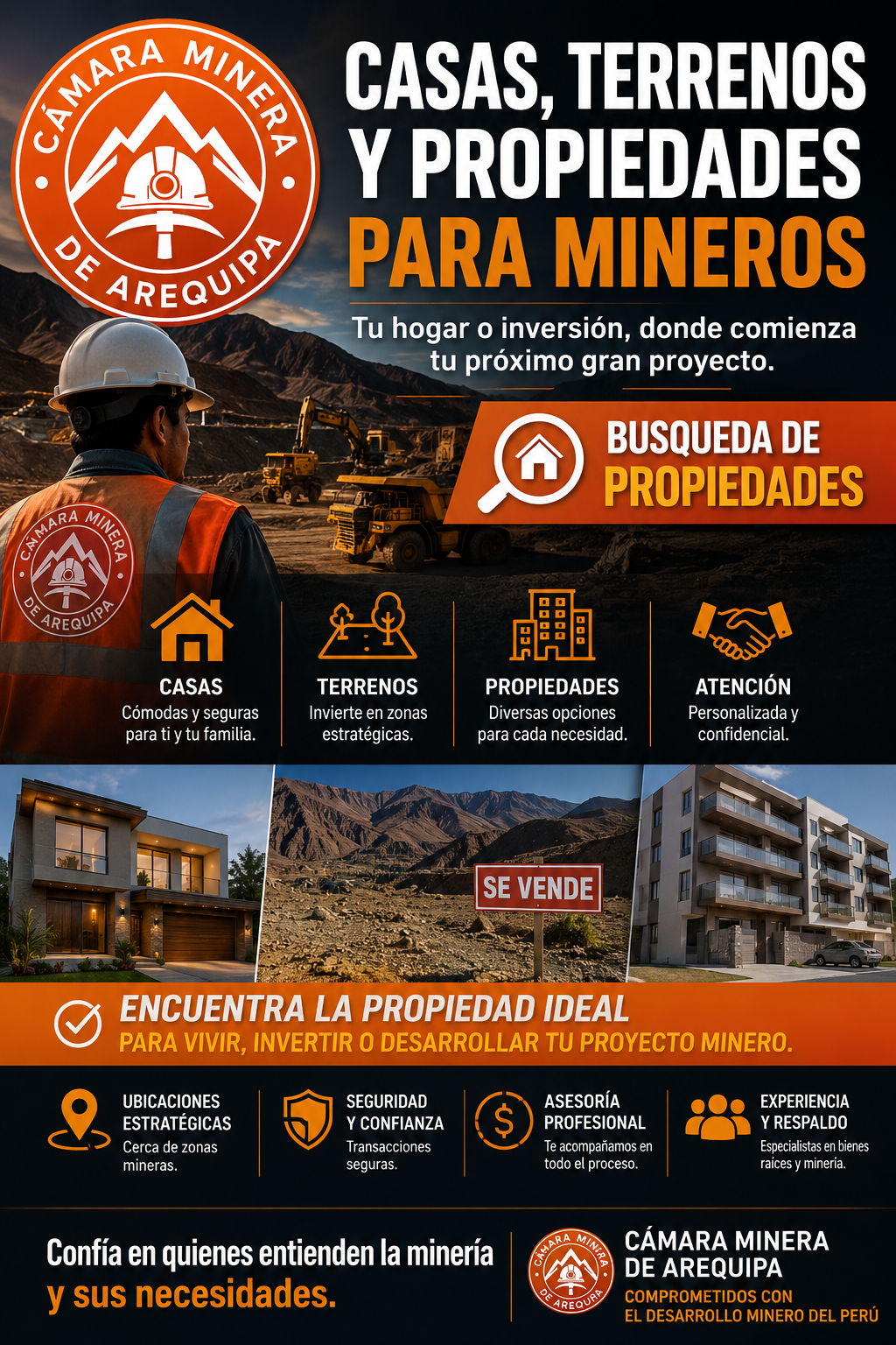 CASAS, TERRENOS Y PROPIEDADES PARA MINEROS BÚSQUEDA DE PROPIEDADES